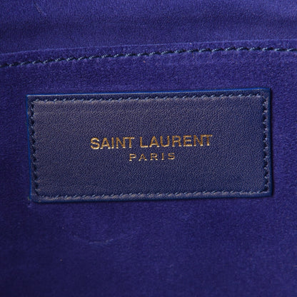 Saint Laurent Calfskin Classic Y Ligne Clutch Royal Blue 6 of 8