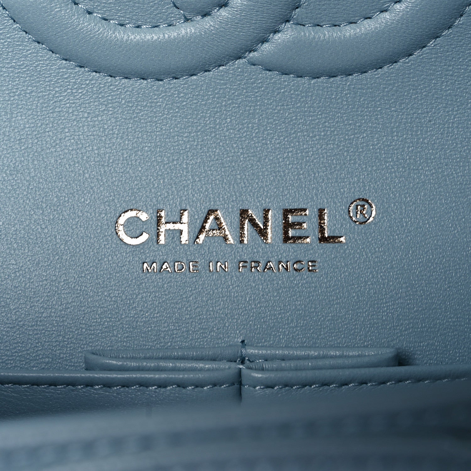Chanel Caviar Quilted Medium Double Flap Light Blue 6 of 10