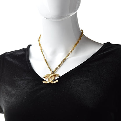 Chanel CC Short Chain Pendant Necklace Gold 2 of 6