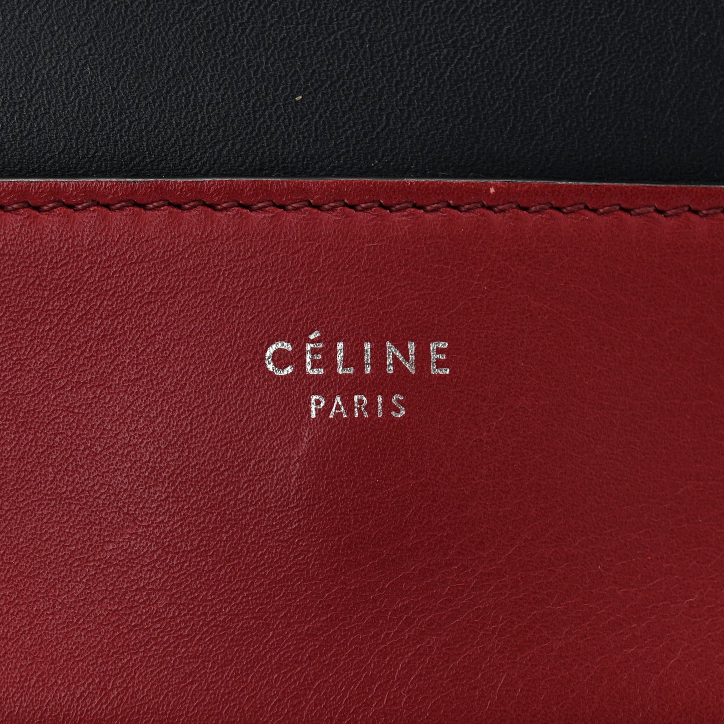 Shiny Smooth Calfskin Medium Frame Shoulder Bag Red Navy