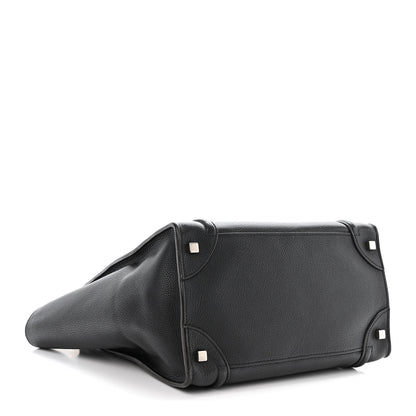 Celine Drummed Calfskin Mini Luggage Black 4 of 10