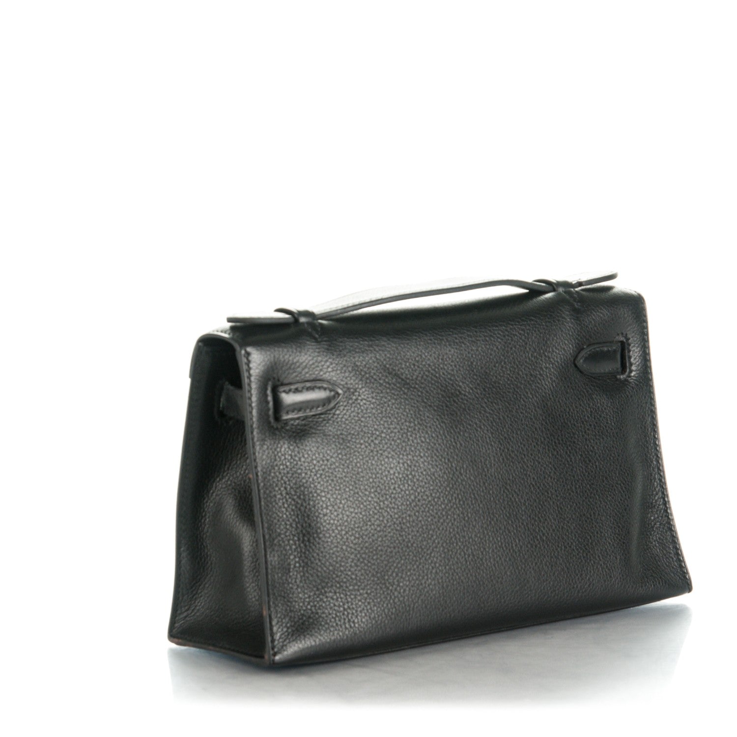 Hermes Evergrain Kelly Pochette Clutch Black 3 of 18