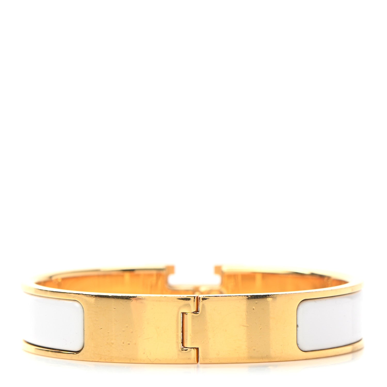 Hermes Enamel Narrow Clic Clac H Bracelet PM White 3 of 5