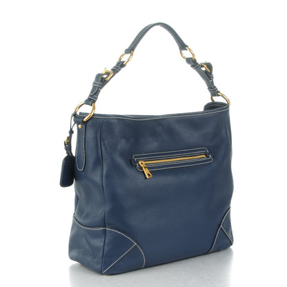 Prada Vitello Daino Hobo Bleuette 3 of 8