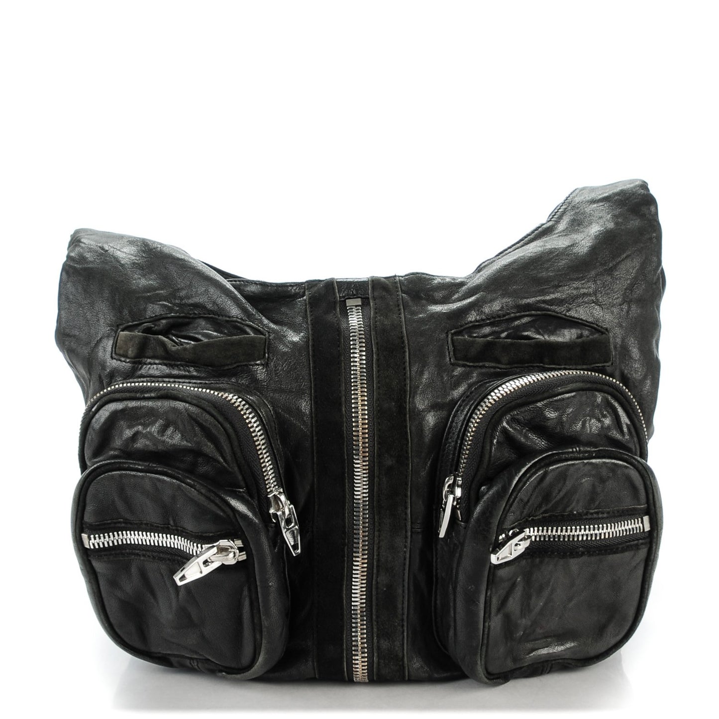 Lambskin Donna Hobo Black