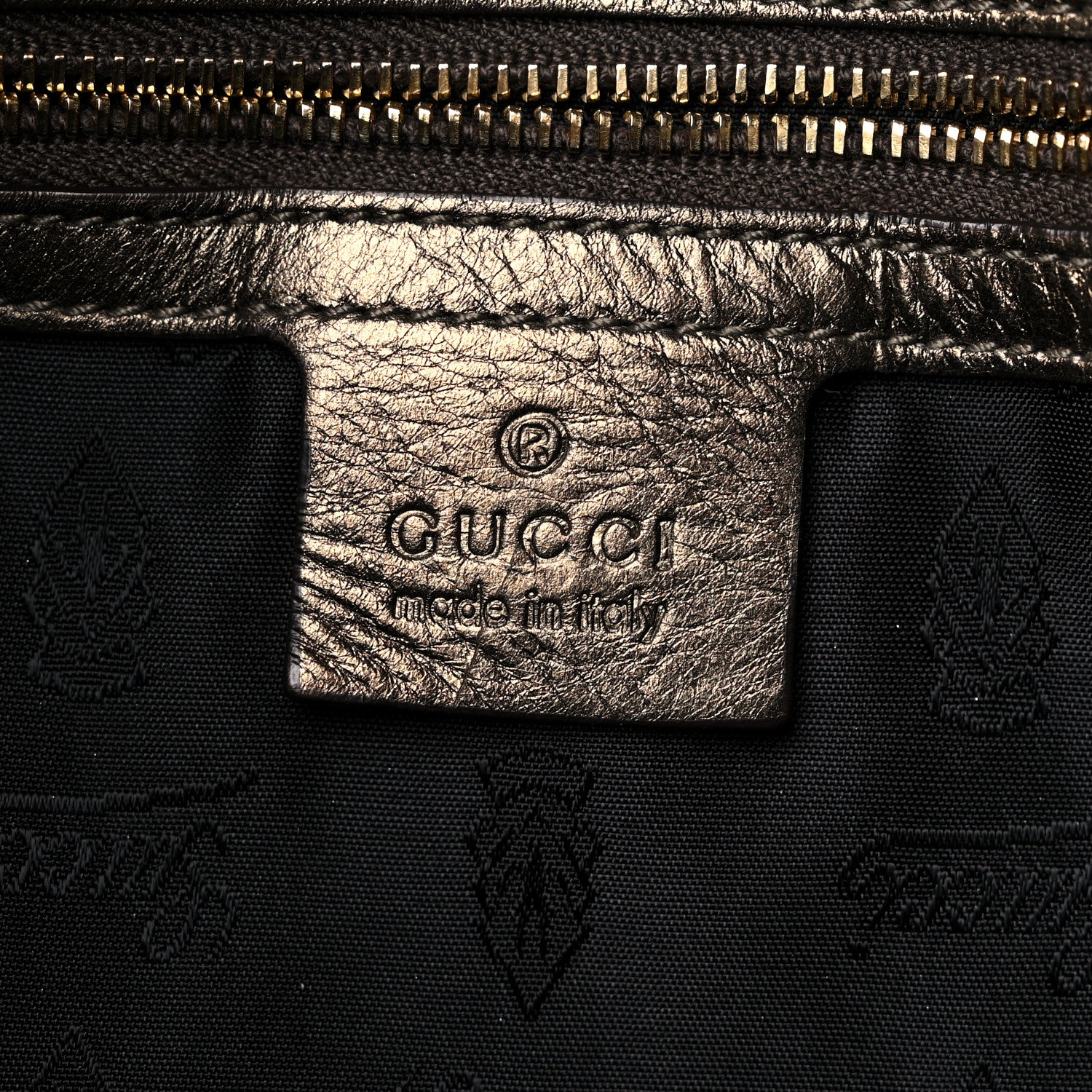 Gucci Metallic Calfskin Medium Hysteria Hobo Brown 6 of 12