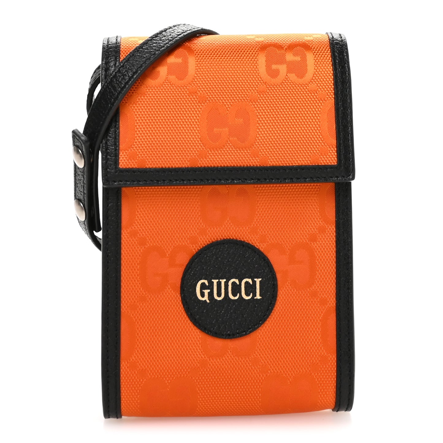 Econyl Nylon Monogram Off The Grid Crossbody Bag Carrot Orange Black