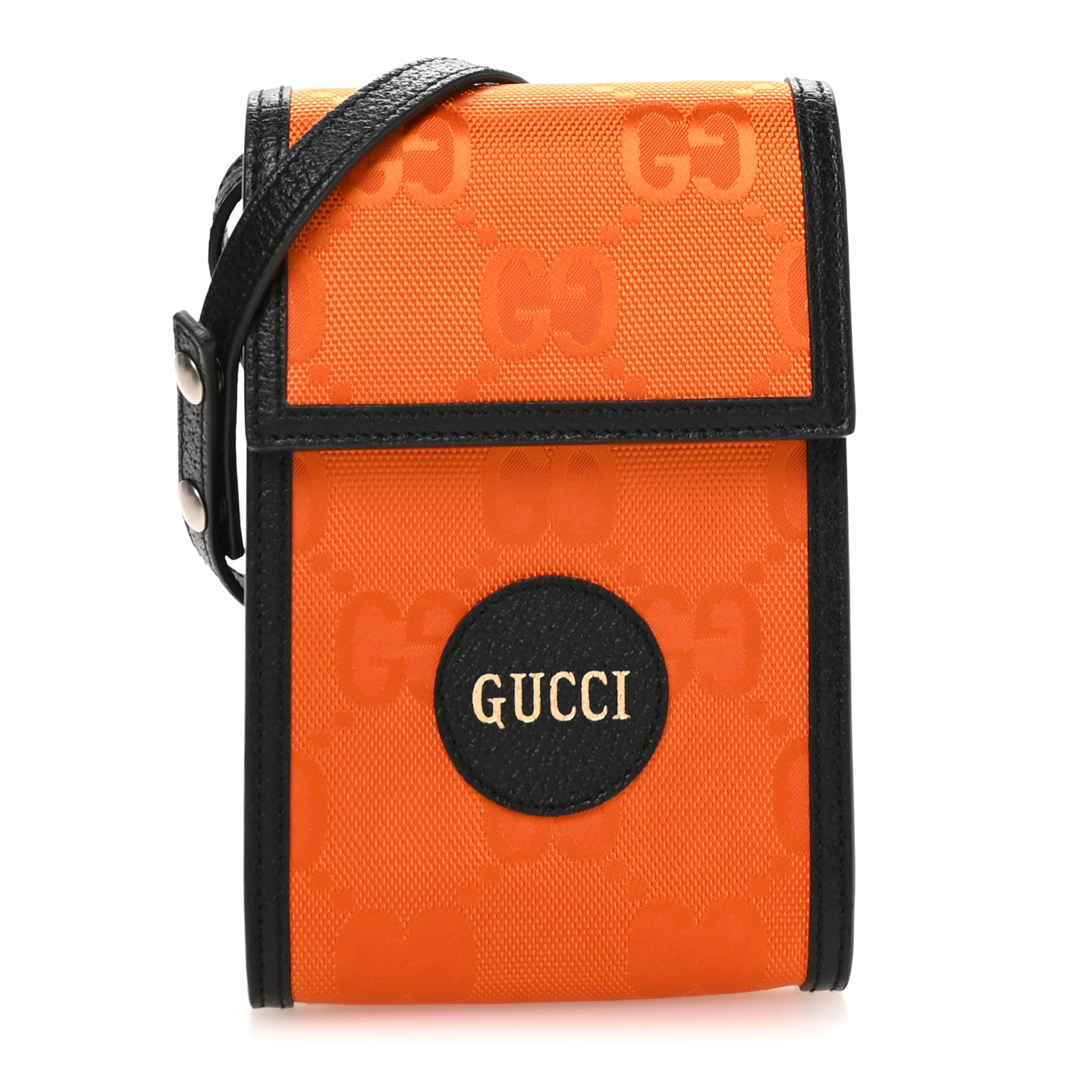 Gucci Econyl Nylon Monogram Off The Grid Crossbody Bag Carrot Orange Black 1 of 10