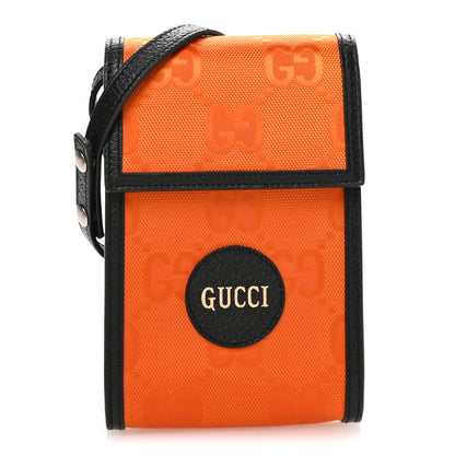 Gucci Econyl Nylon Monogram Off The Grid Crossbody Bag Carrot Orange Black 1 of 10