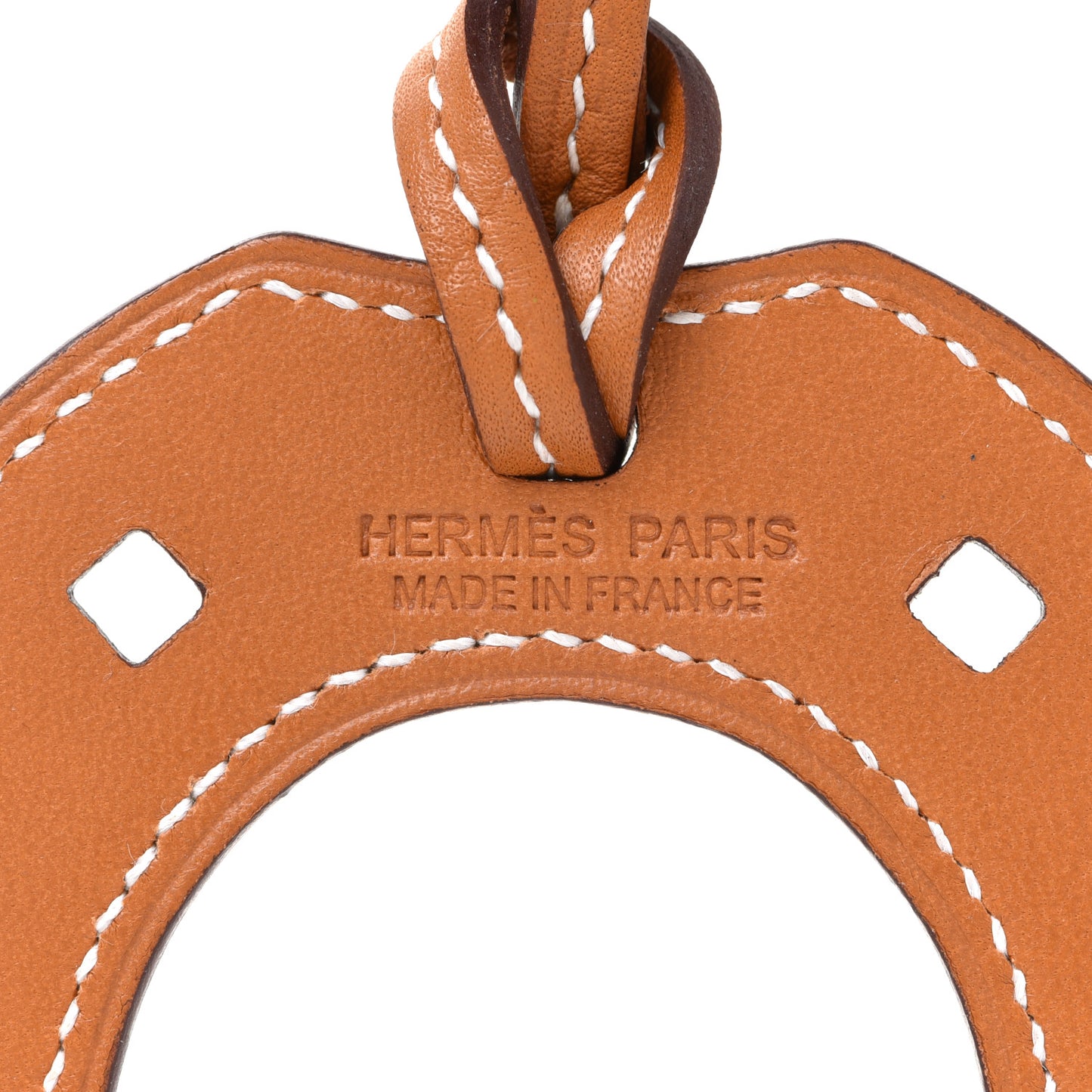 Veau Butler Paddock Horseshoe Bag Charm Natural Sable