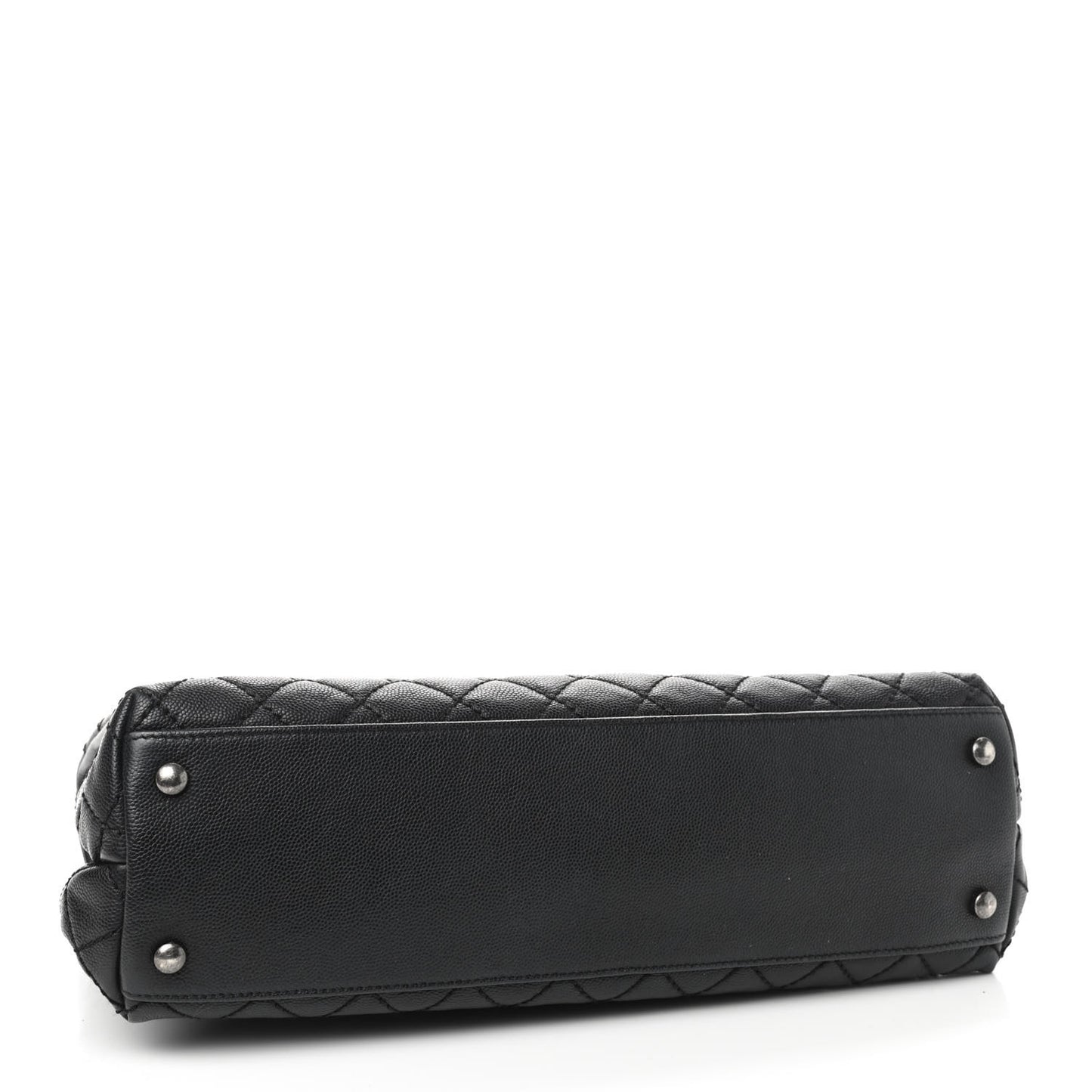 Caviar Quilted Medium Coco Handle Flap Black
