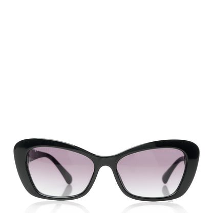 Chanel Acetate Pearl Cat Eye CC Sunglasses 5481-H Black 2 of 8