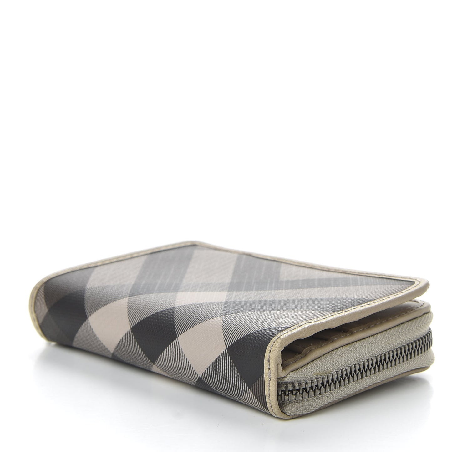 Smoked Check Compact Wallet Trench