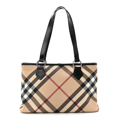 Burberry Supernova Check Small Nickie Tote Black 1 of 14