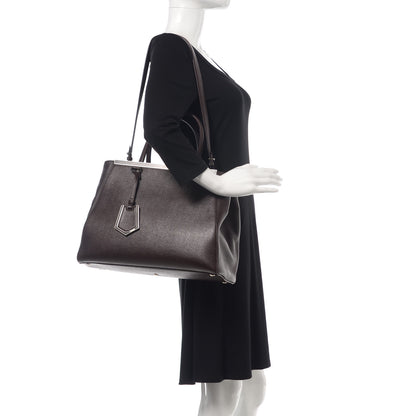 Fendi Vitello Elite Regular 2Jours Tote Caffe Noir 2 of 14