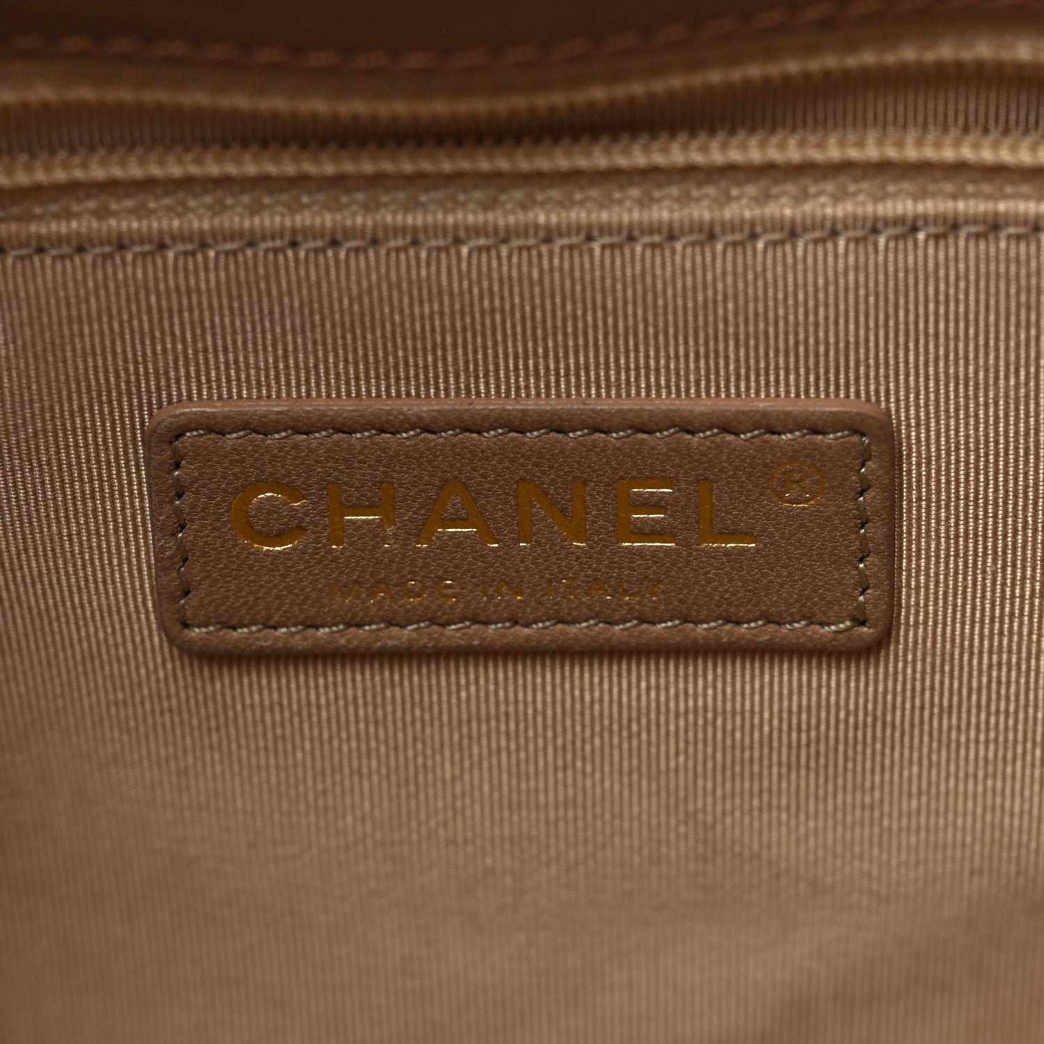 Chanel Calfskin Chevron Quilted Gabrielle Tote Beige 6 of 10