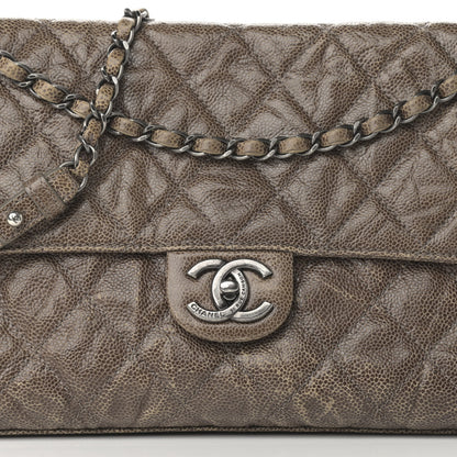 Chanel Crumpled Grained Calfskin Jumbo CC Crave Flap Beige 8 of 15
