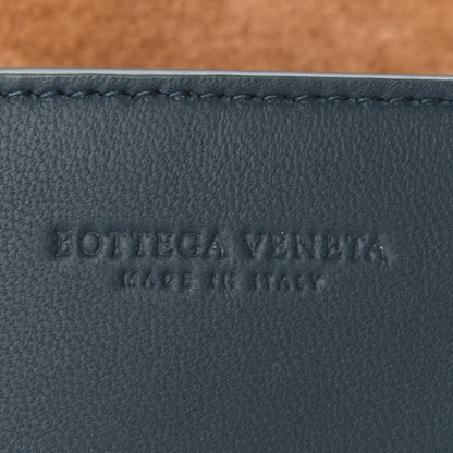 Bottega Veneta Lambskin Maxi Intrecciato Mini Cassette Crossbody Bag Petrol Blue 8 of 8