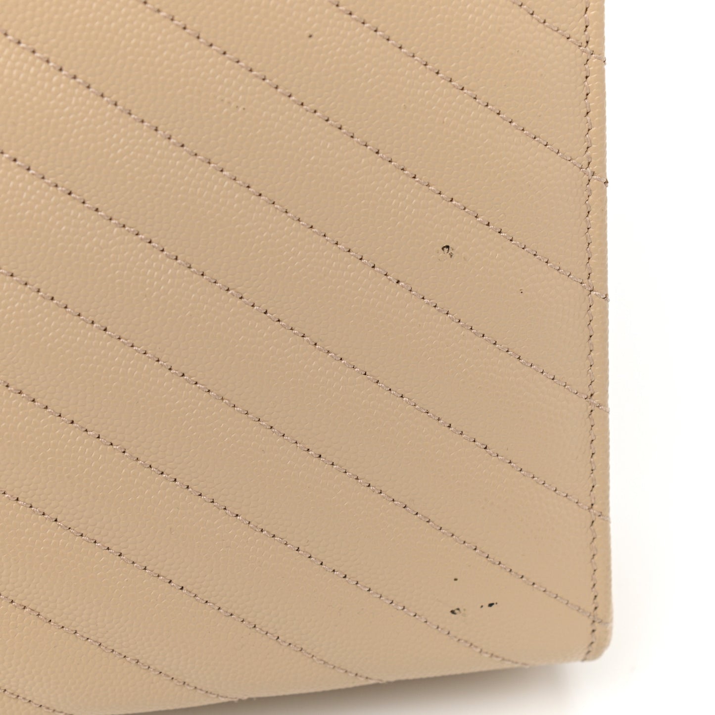 Grain De Poudre Matelasse Chevron Large Monogram Satchel Nude Powder