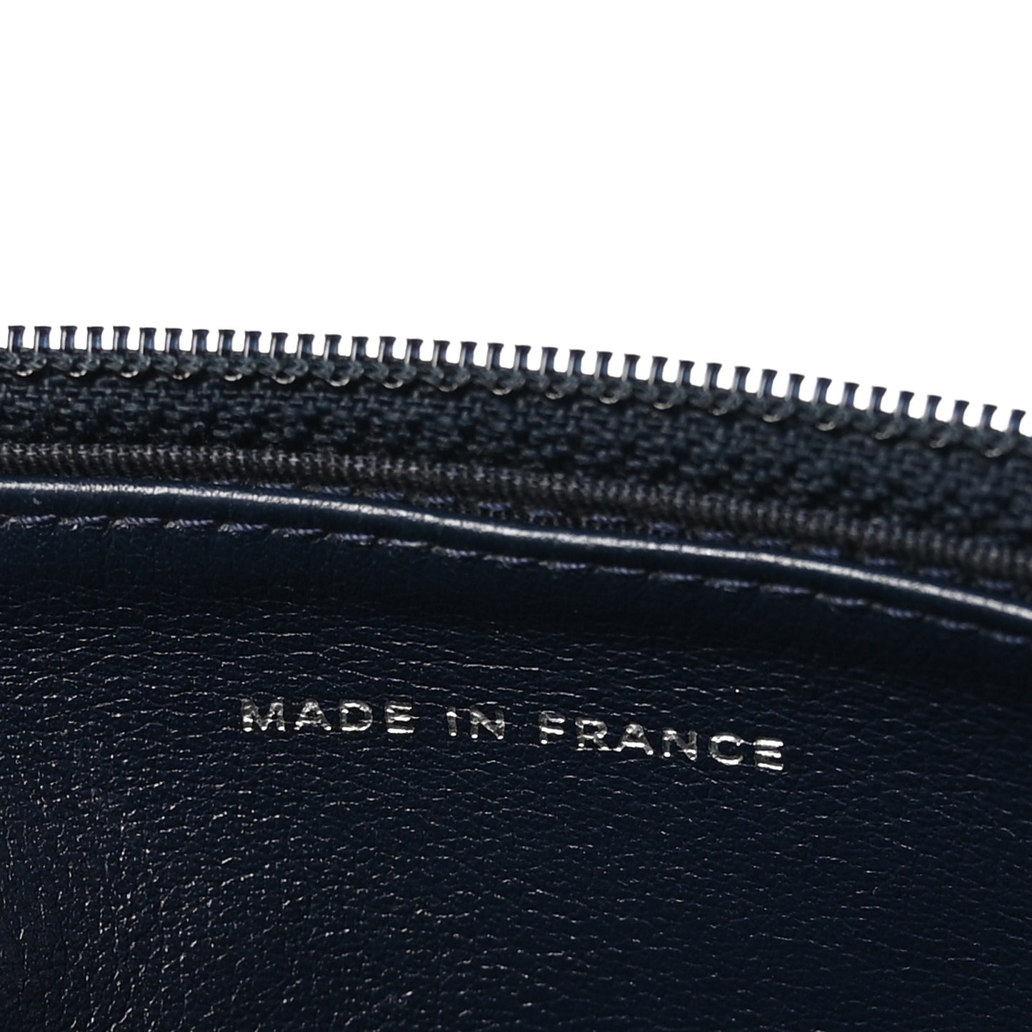 Caviar Quilted Wallet on Chain WOC Navy Blue