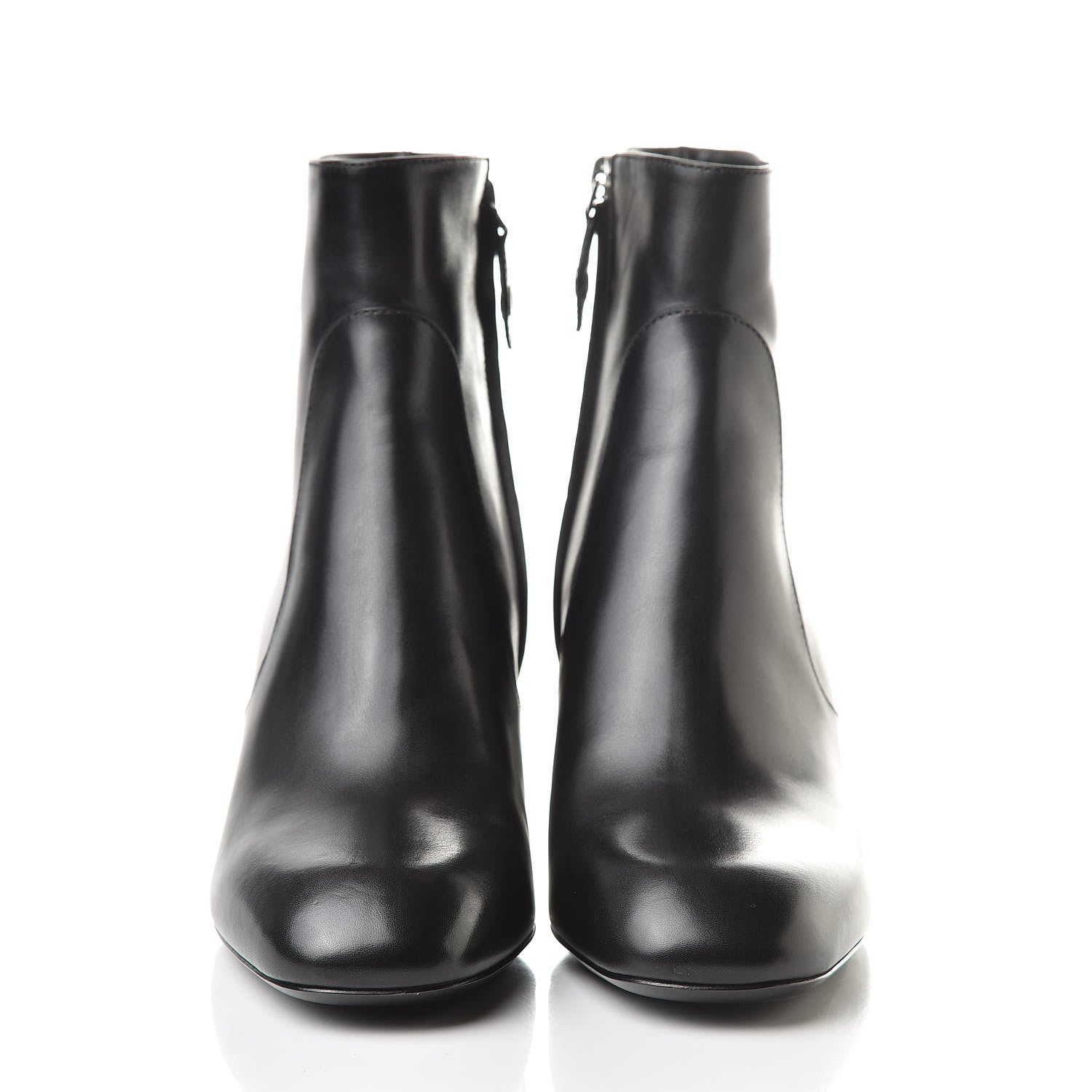 Louis Vuitton Lambskin Silver Light Ankle Boots 38 Black 2 of 8