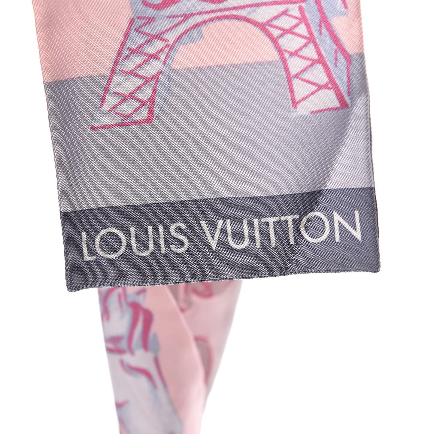 Silk Chess Bandeau Blue Ciel
