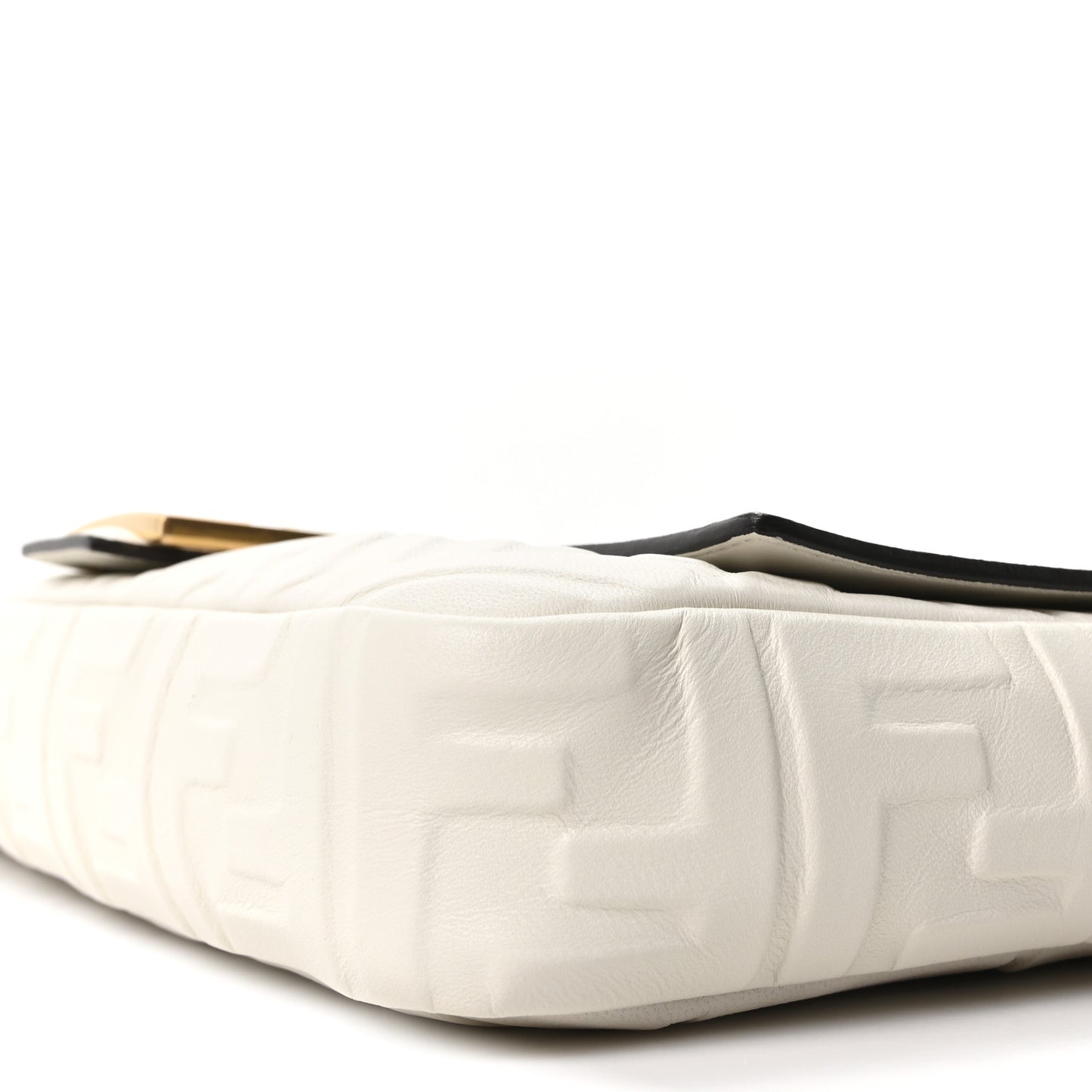 Nappa FF 1974 Embossed Large Baguette White