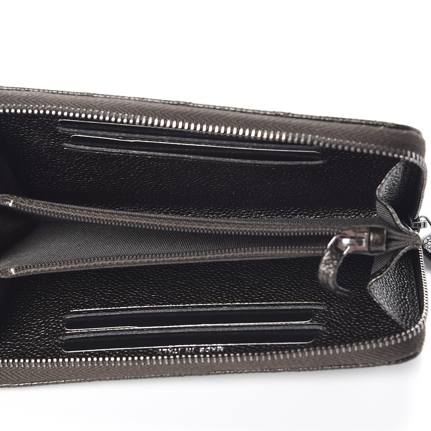 Chanel Caviar Quilted Small Zip Around Wallet Dark Charcoal 5 of 9