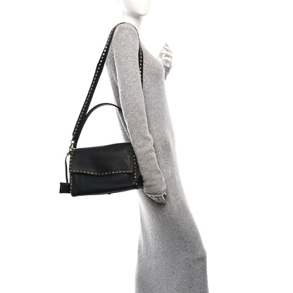 Valentino Garavani Pebbled Calfskin Messenger Bag Black 2 of 9