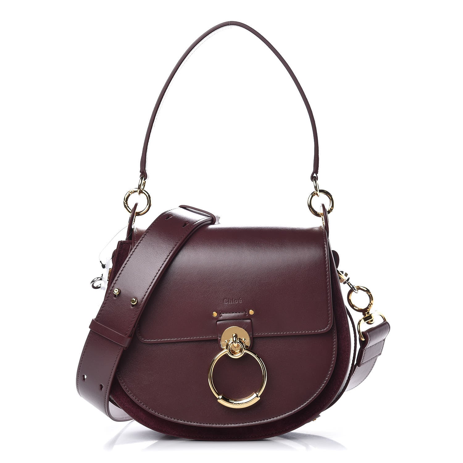 Chloe Calfskin Large Tess Bag Burnt Brown 1 of 8