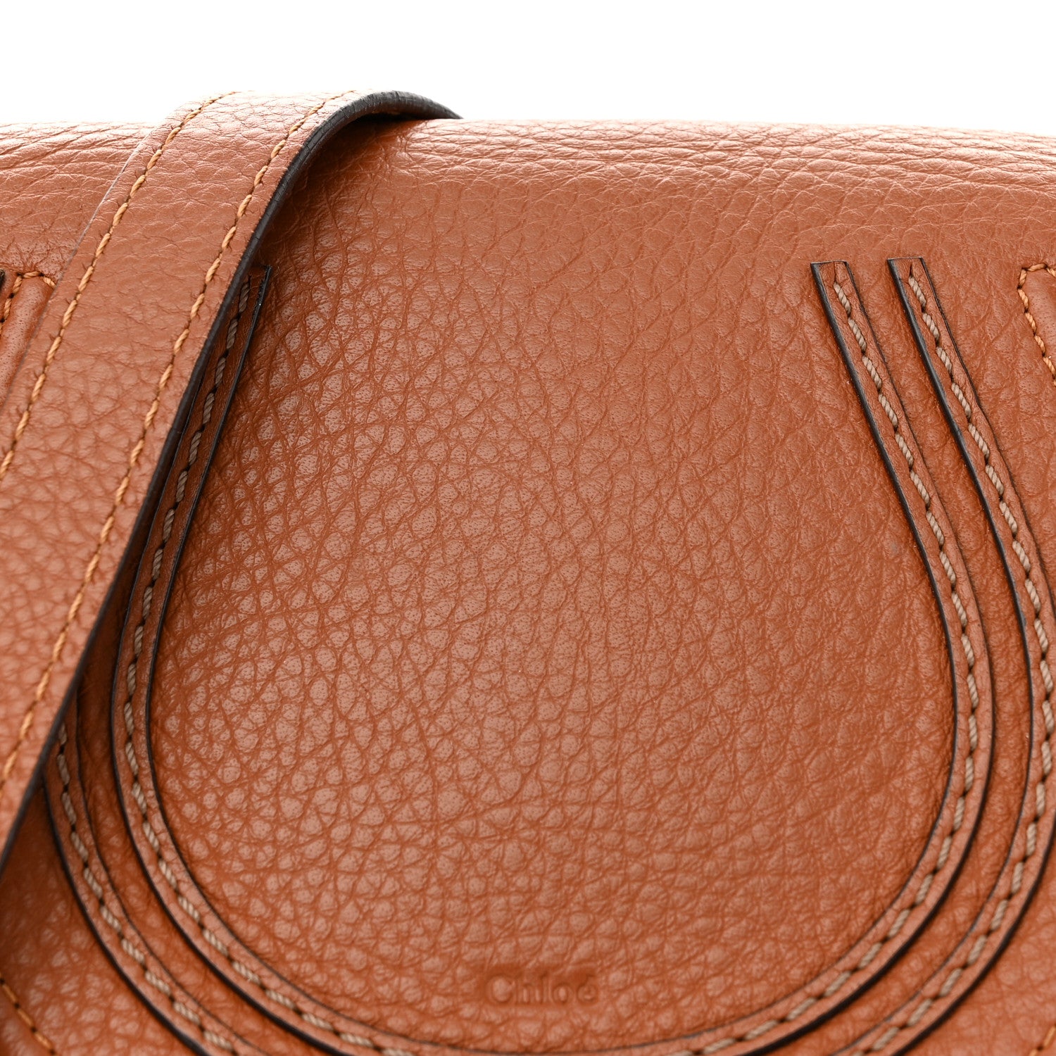 Chloe Calfskin Mini Marcie Round Crossbody Bag Tan 8 of 20