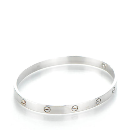 Cartier 18K White Gold LOVE Bracelet 21 4 of 6