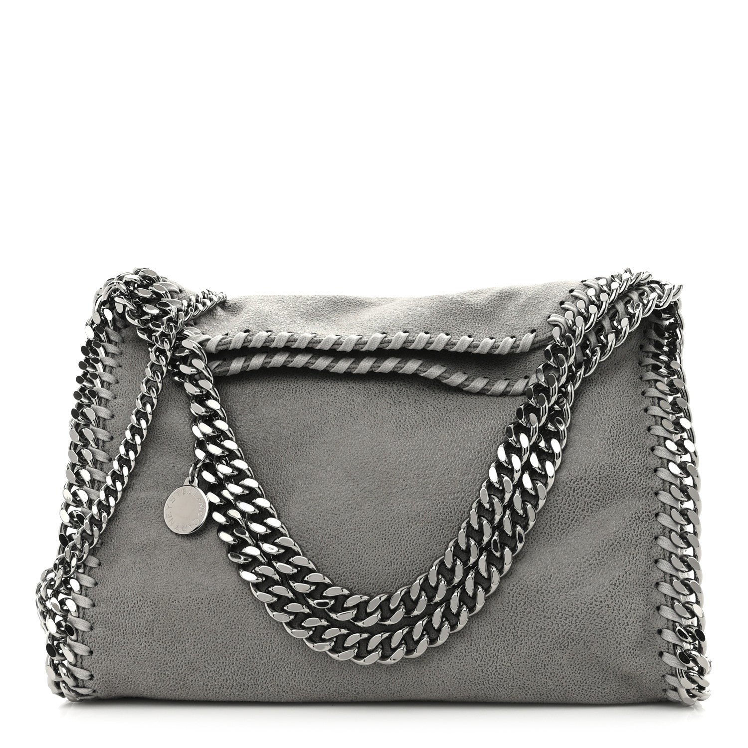 Stella McCartney Shaggy Deer Mini Falabella Fold Over Tote Light Grey 1 of 9