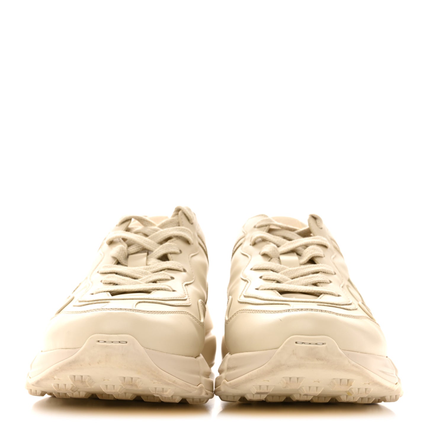 Calfskin Logo Womens Rhyton Sneakers 39 Ivory