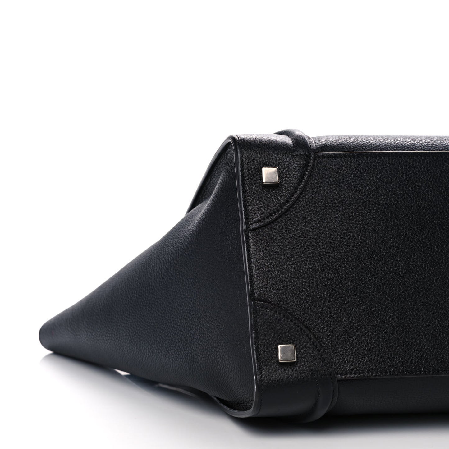 Drummed Calfskin Mini Luggage Black