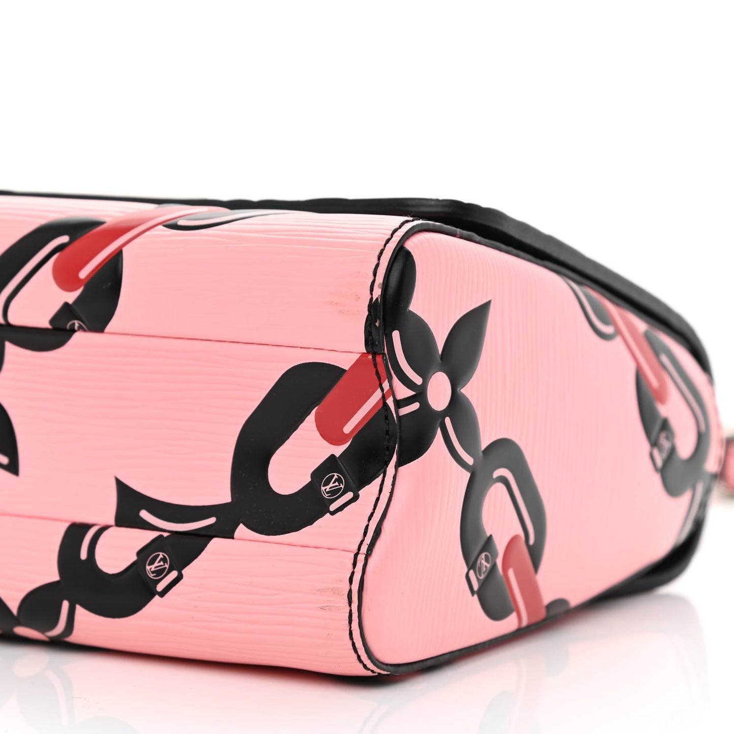 Epi Chain Flower Twist Shoulder Bag MM Pink