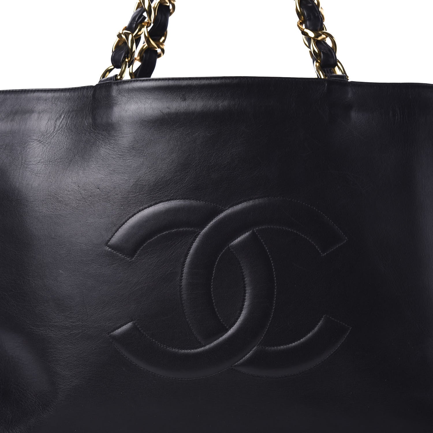 Chanel Lambskin CC Tote Black 10 of 10
