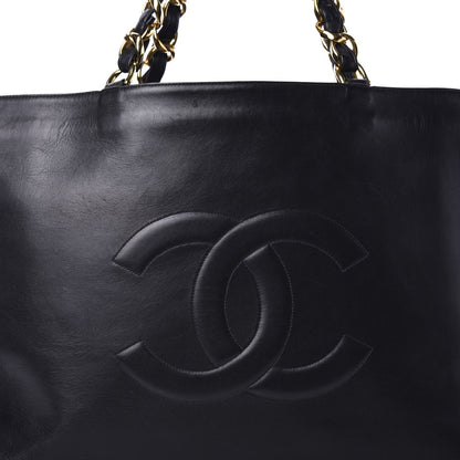 Chanel Lambskin CC Tote Black 10 of 10