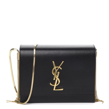 Saint Laurent Grain De Poudre Monogram Small Kate Slide Chain Crossbody Box Bag Black 1 of 10