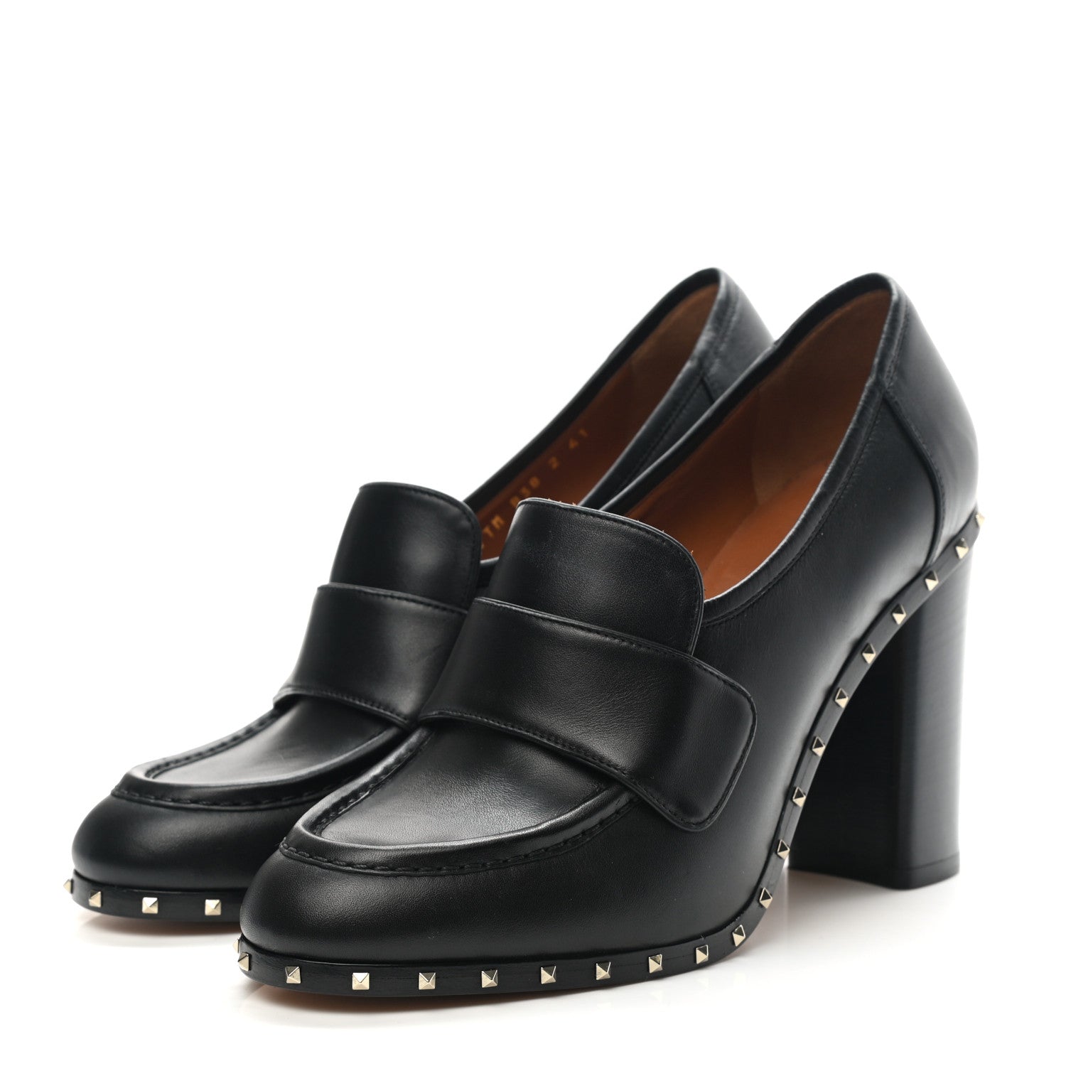 Valentino Garavani Nappa Soul Rockstud Loafer 100mm Pumps 41 Black 3 of 13