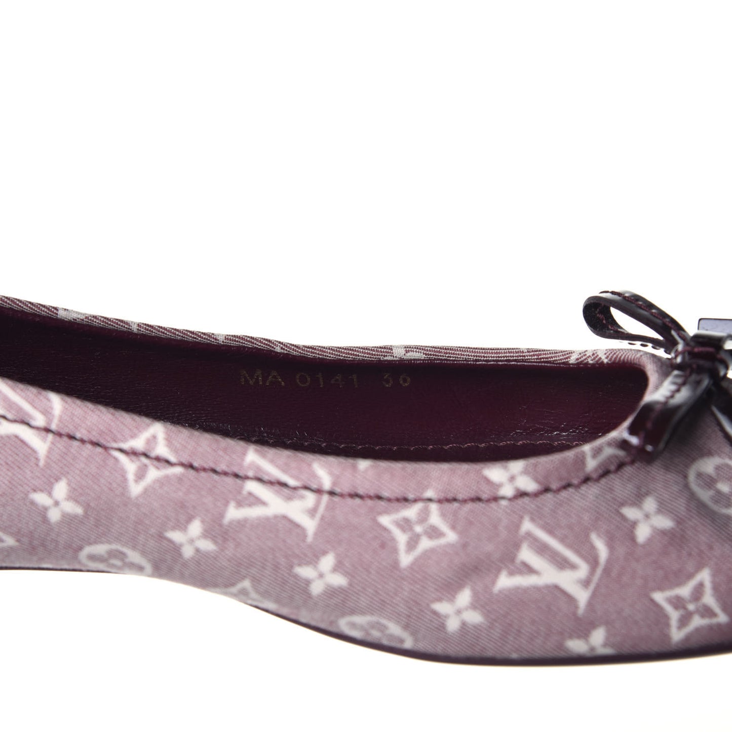 Mini Monogram Debbie Ballerina Flats 36 Cherry