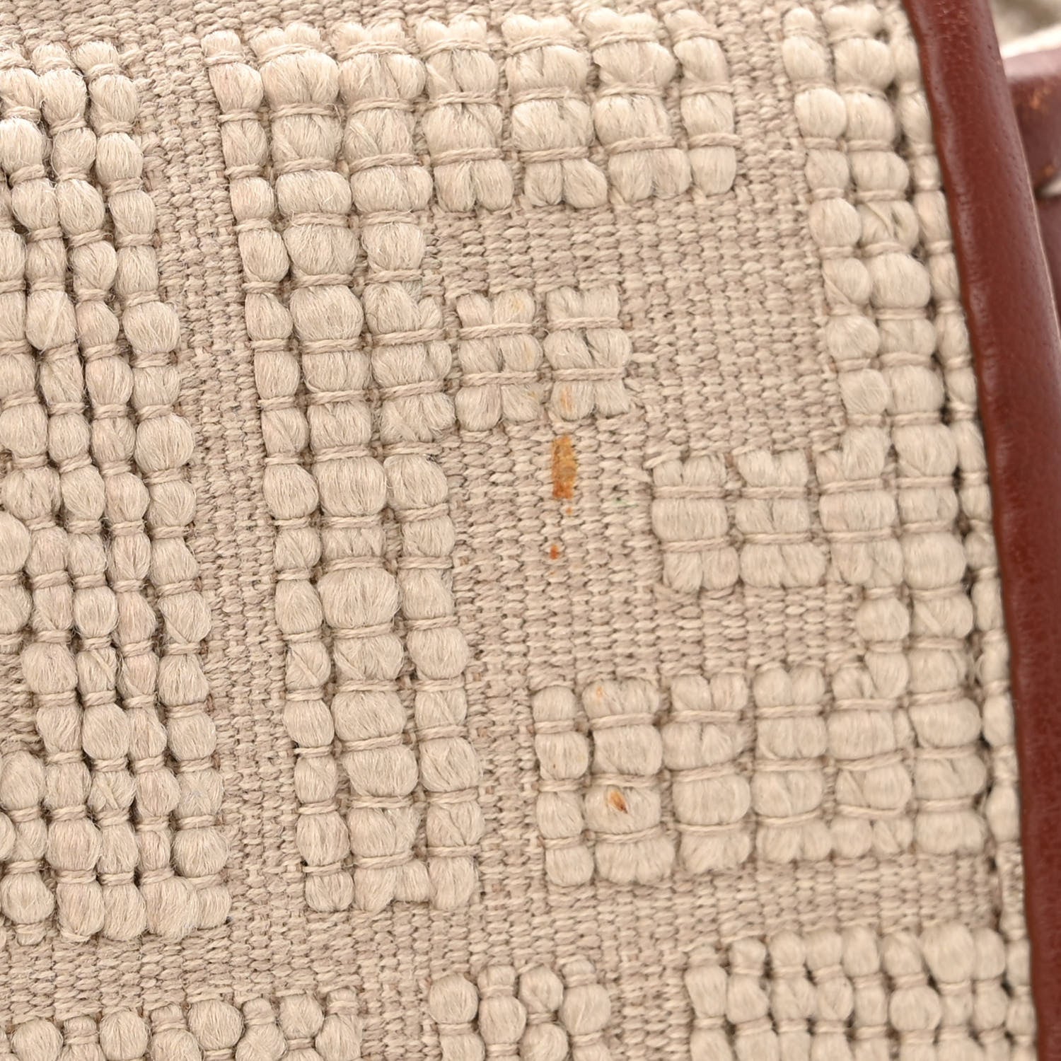 Fendi Sardinian Jacquard Vitello King FF 1974 Embroidered Baguette Corda Praline 11 of 11