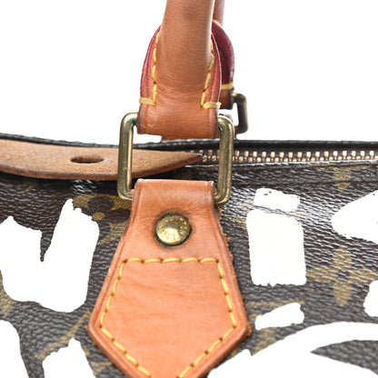 Louis Vuitton Monogram Graffiti Speedy 30 Silver 16 of 21