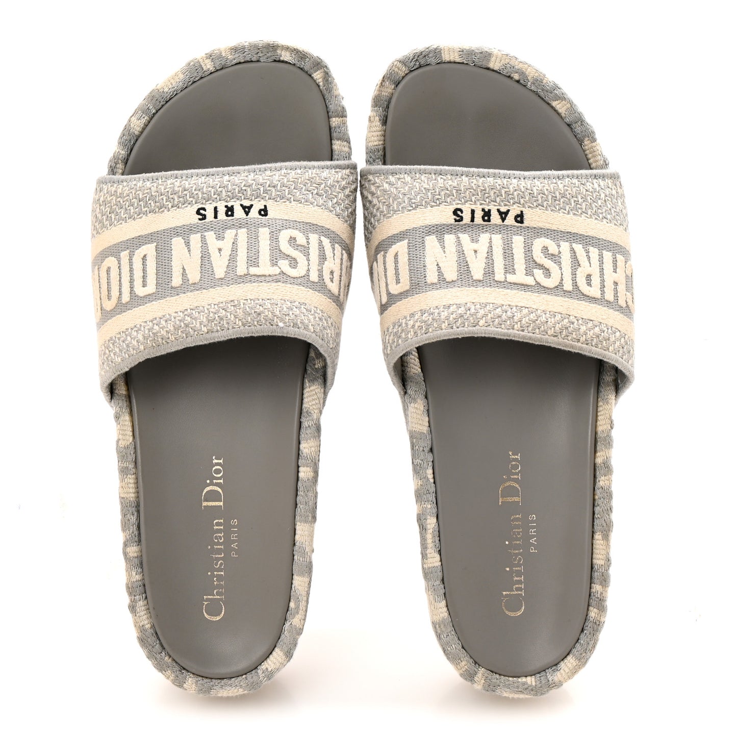 Oblique D-Way Platform Sandals 38 Grey Stone