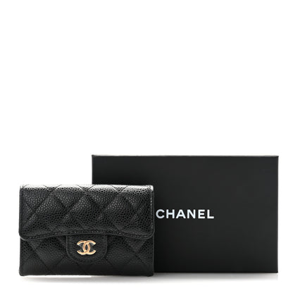 Chanel Caviar Quilted Flap Card Holder Wallet Black 10 of 10