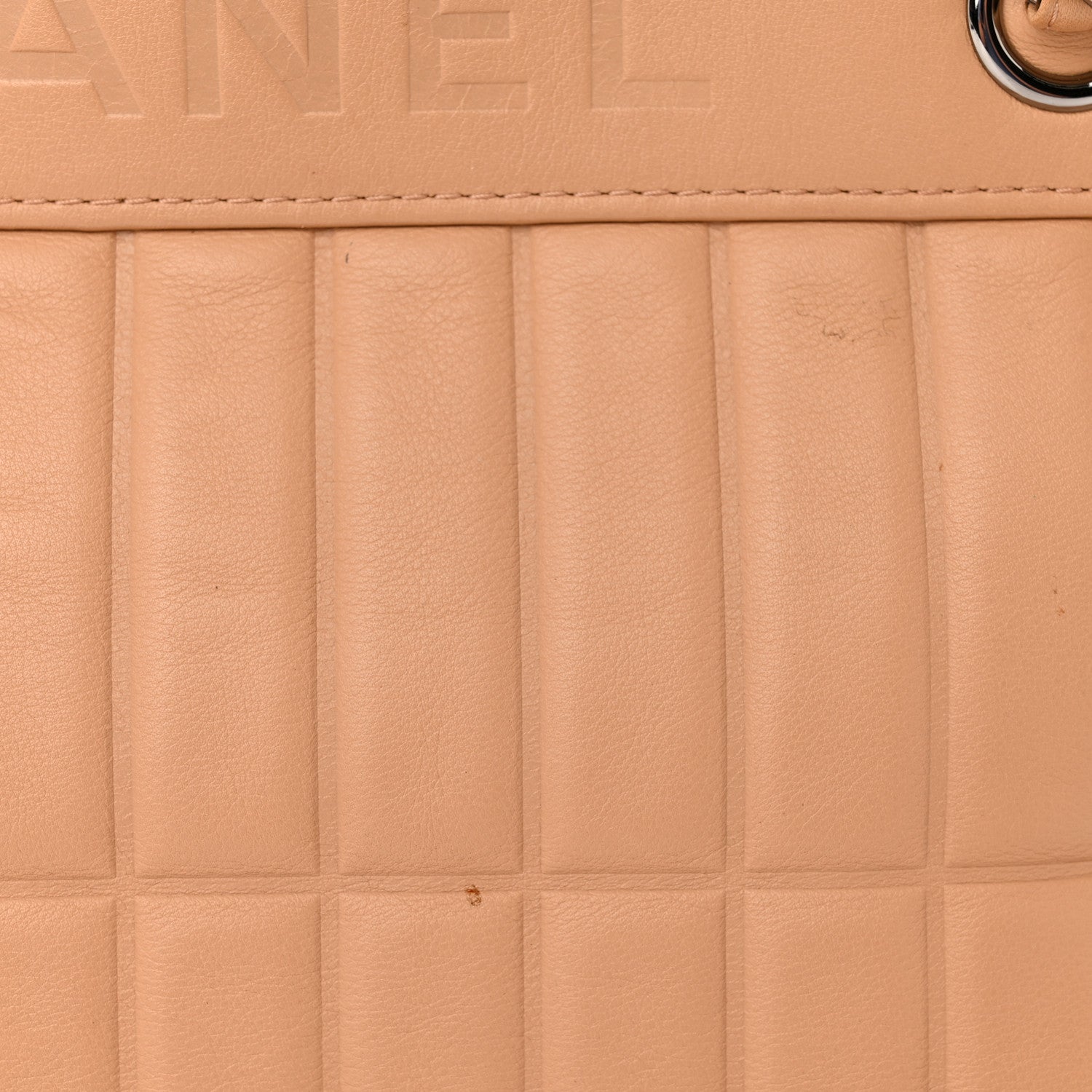 Chanel Calfskin Vertical Quilted Lax East West Shoulder Bag Beige 15 of 17