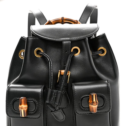 Gucci Calfskin Bamboo Backpack Black 8 of 10
