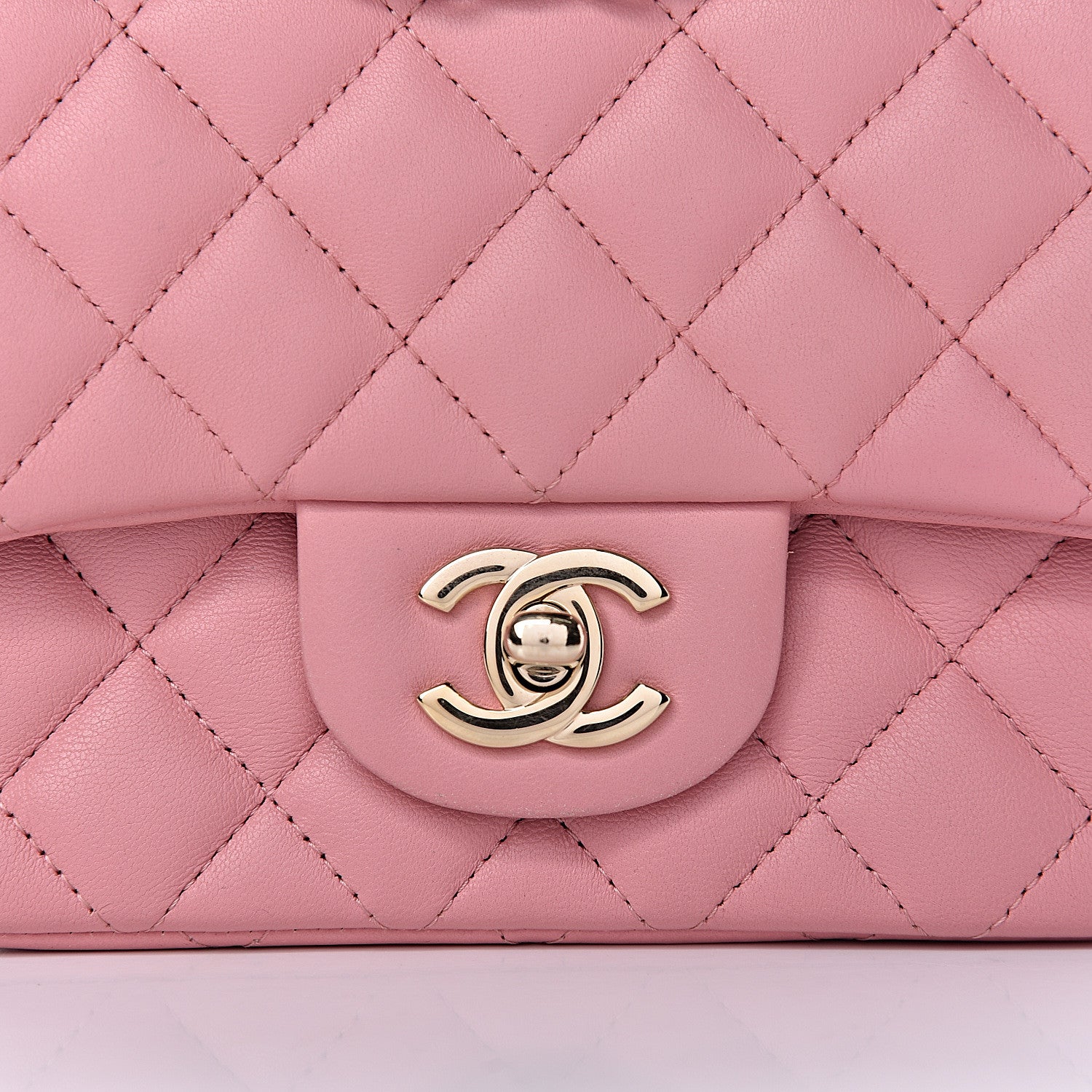 Chanel Lambskin Quilted Mini Square Flap Pink 8 of 11