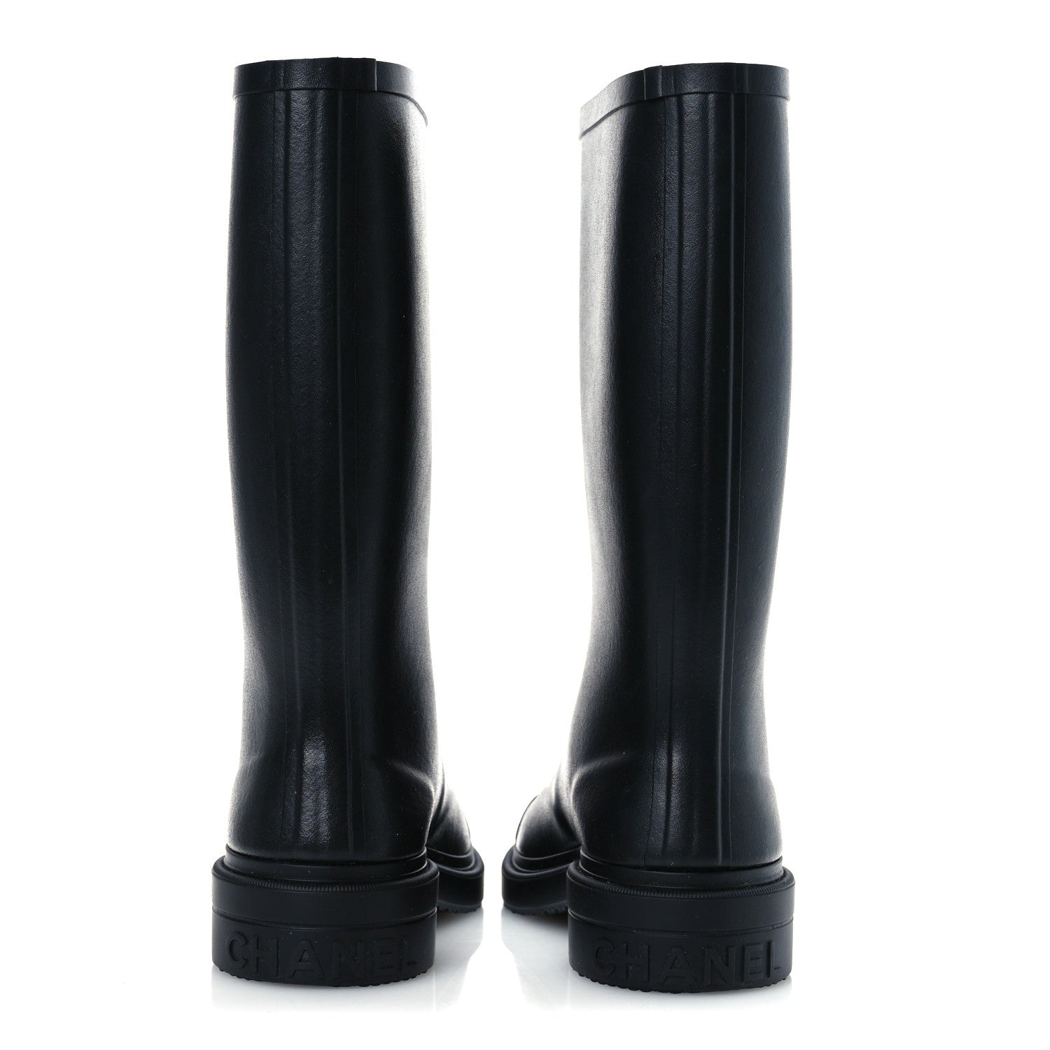Chanel Caoutchouk CC High Boots 37 Black 6 of 11