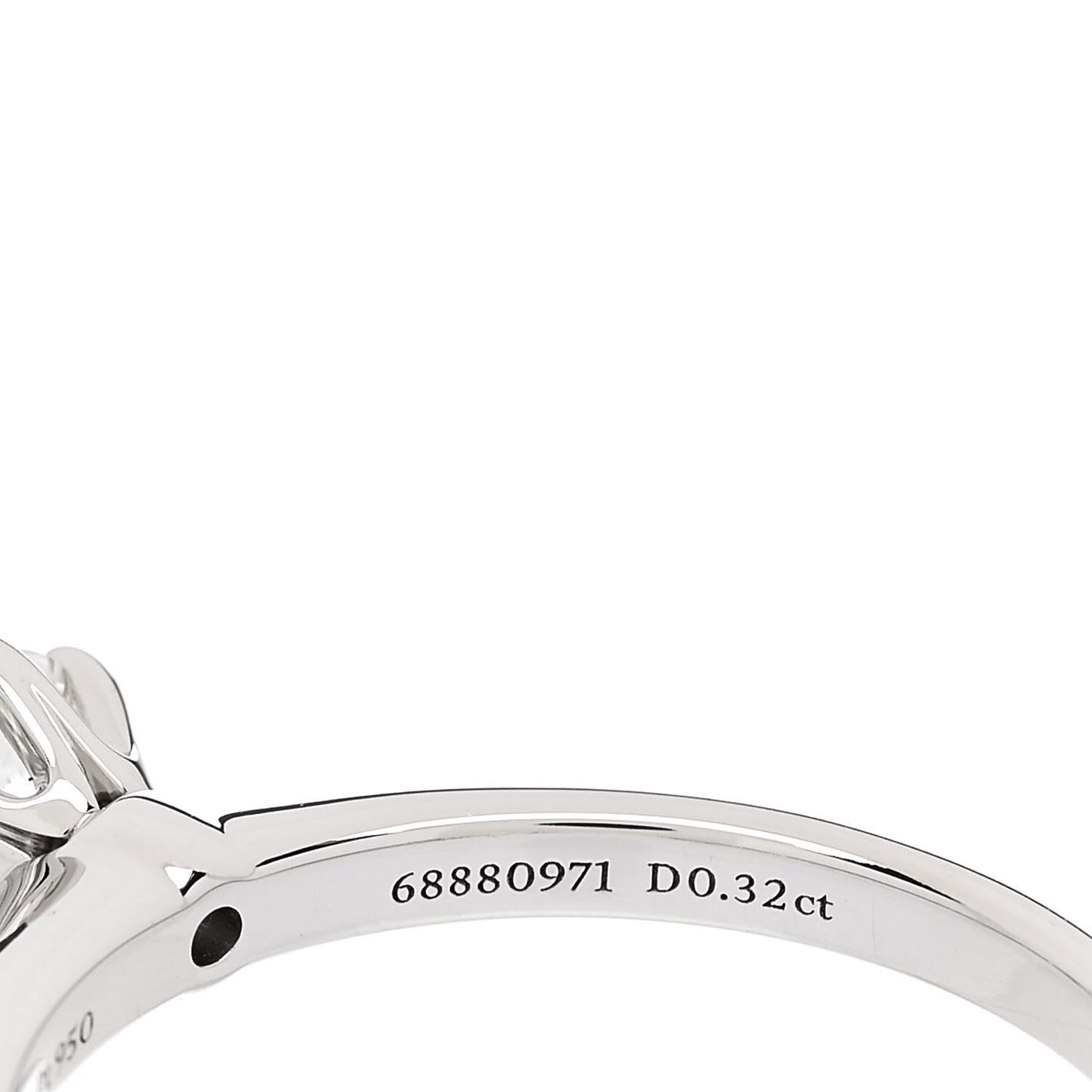 Platinum Diamond .32ct Solitaire Engagement Ring 55 7.25